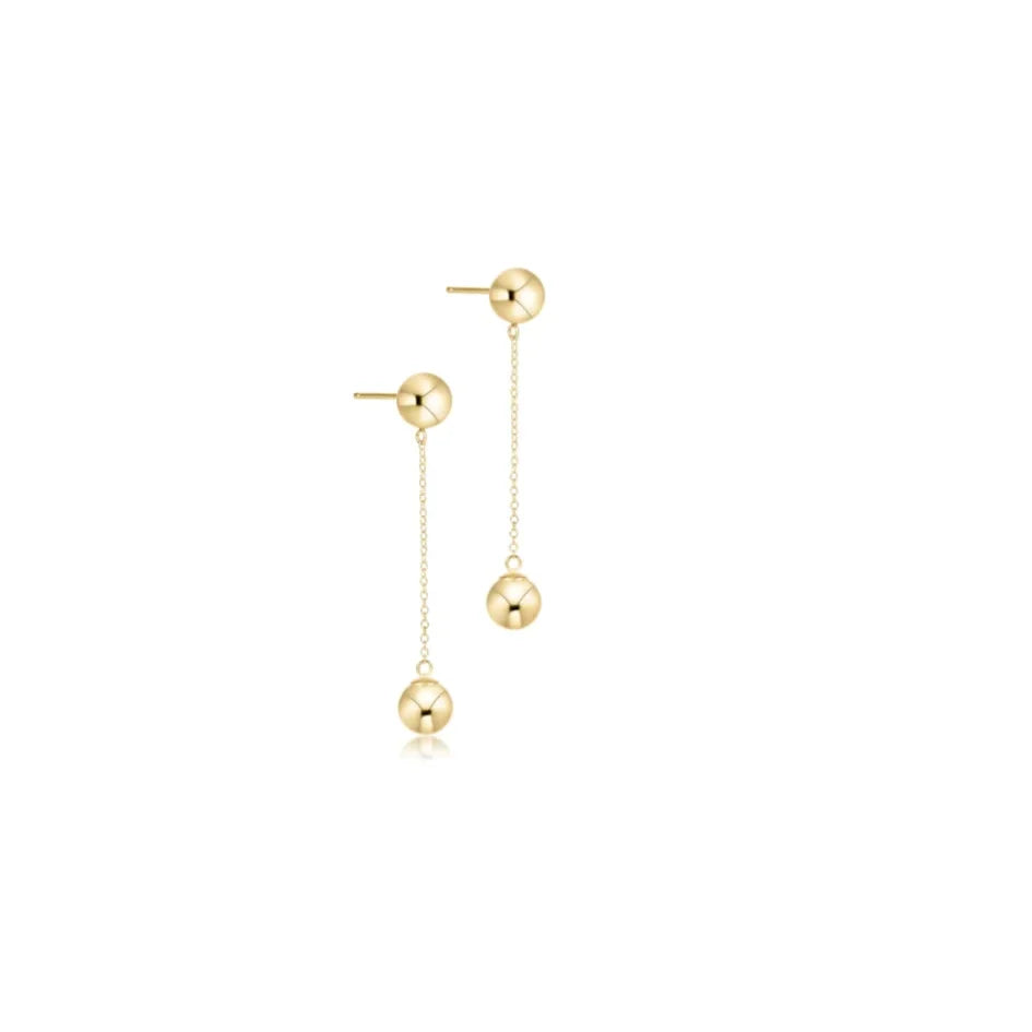 Enewton Simplicity Chain drop earrings in gold