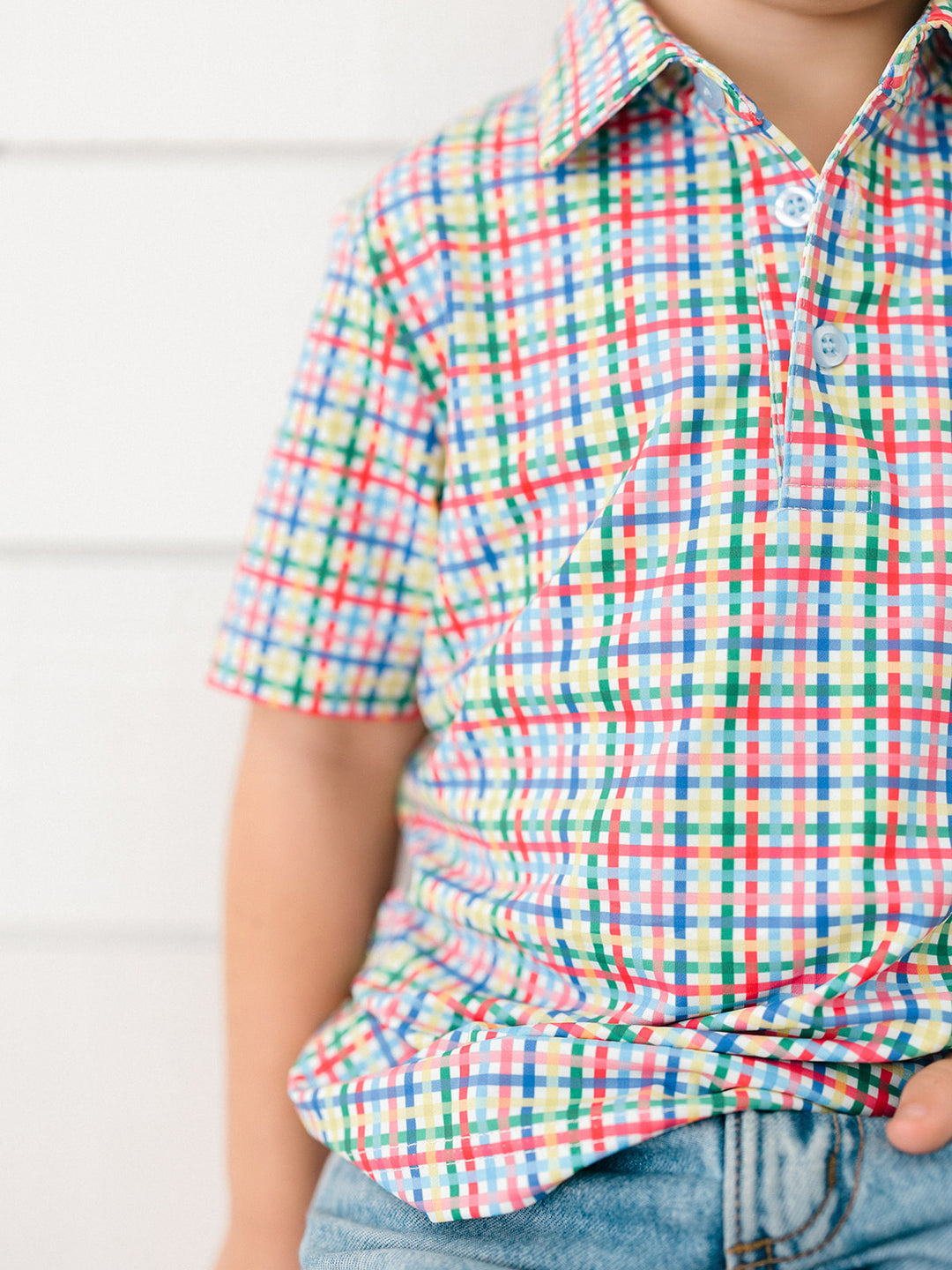 Color Pop Plaid Polo
