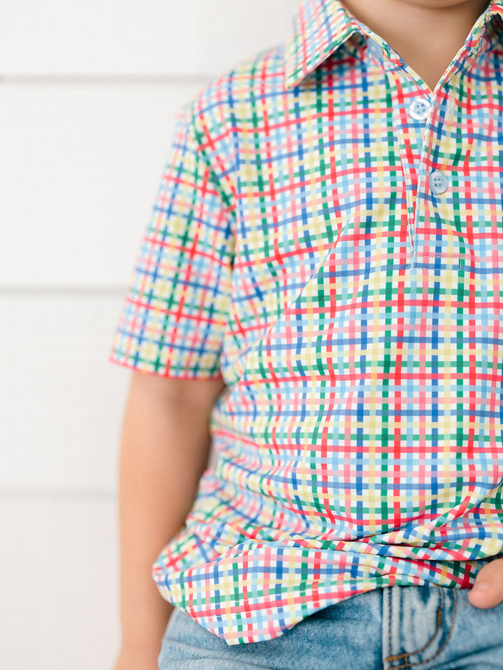 Color Pop Plaid Polo