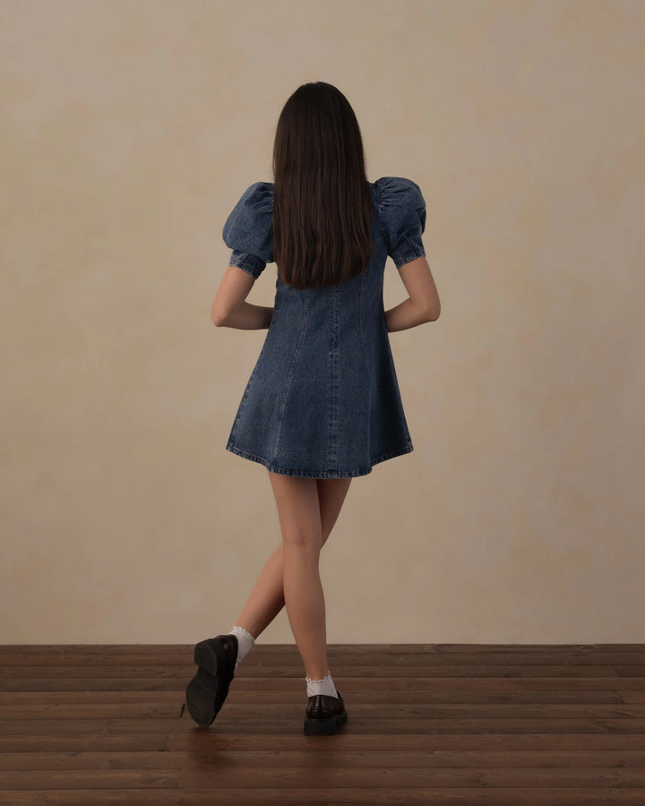 Rylee &amp; Cru Teen Levi Mini Dress in Indigo