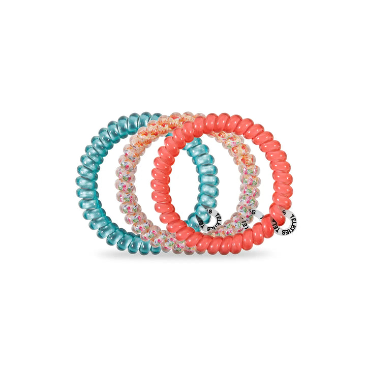 Teleties Small Hair Coils- Coral Craze