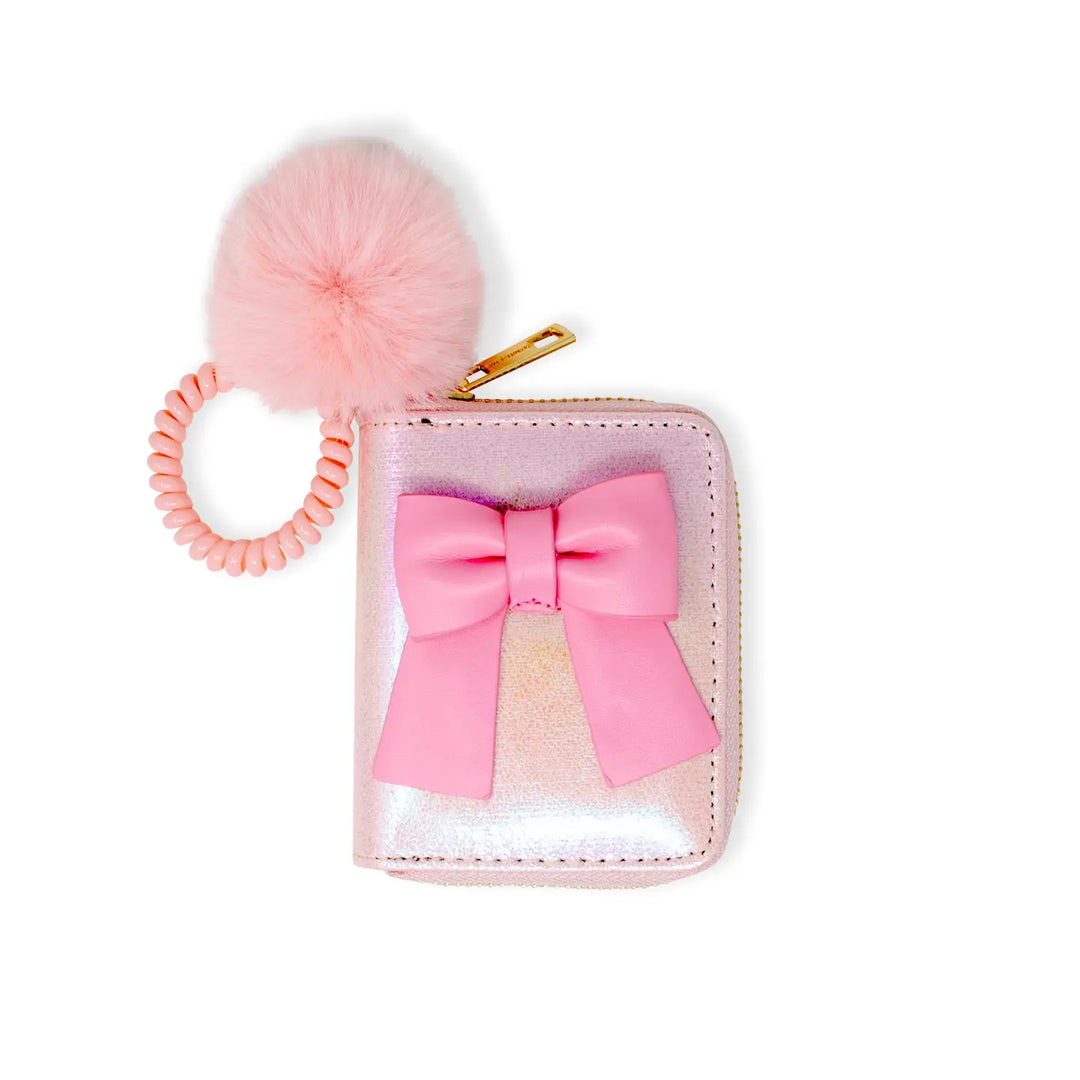 Pink Jumbo Bow Strap Wallet