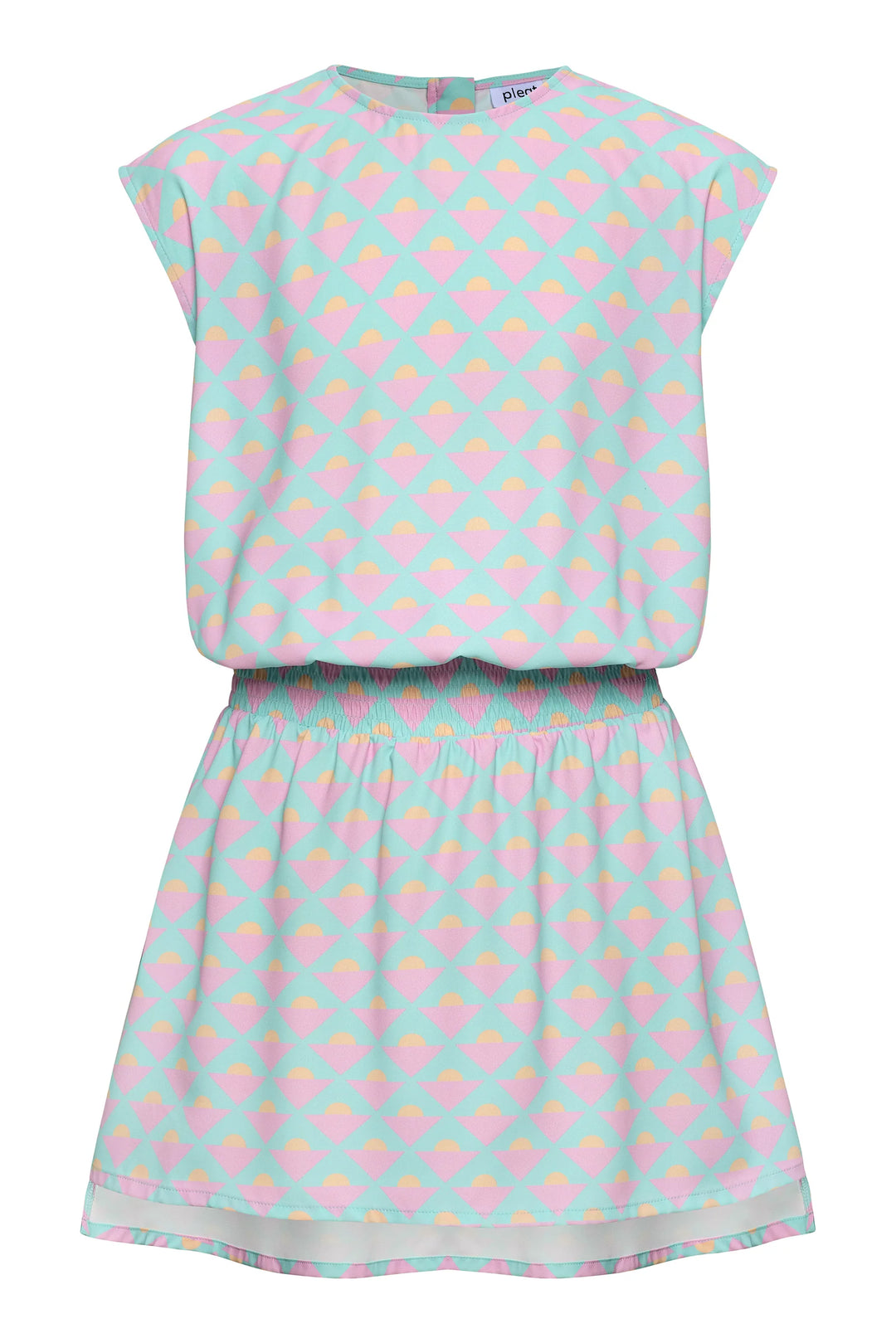 Pleat Josie Dress in Abstract Horizon