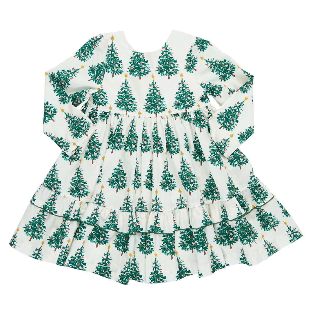 Pink Chicken Spencer Dress in Festive Forest (sizes 7-12)