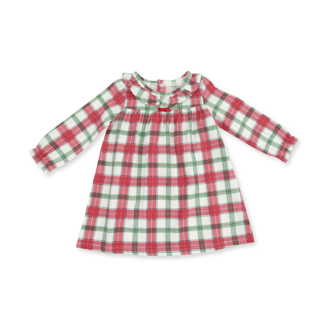 Angel Dear Holiday Plaid Long Sleeve Gown
