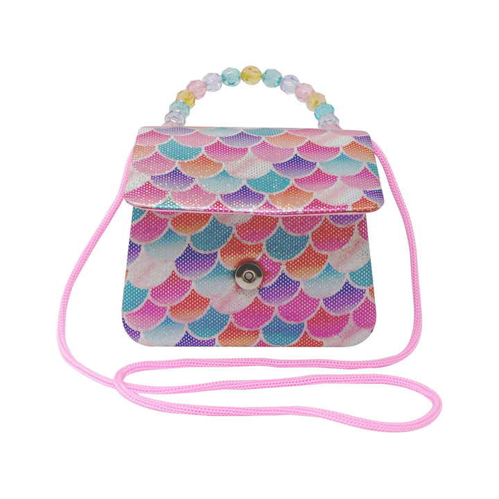 Pink Poppy Mermaid Scale Handbag