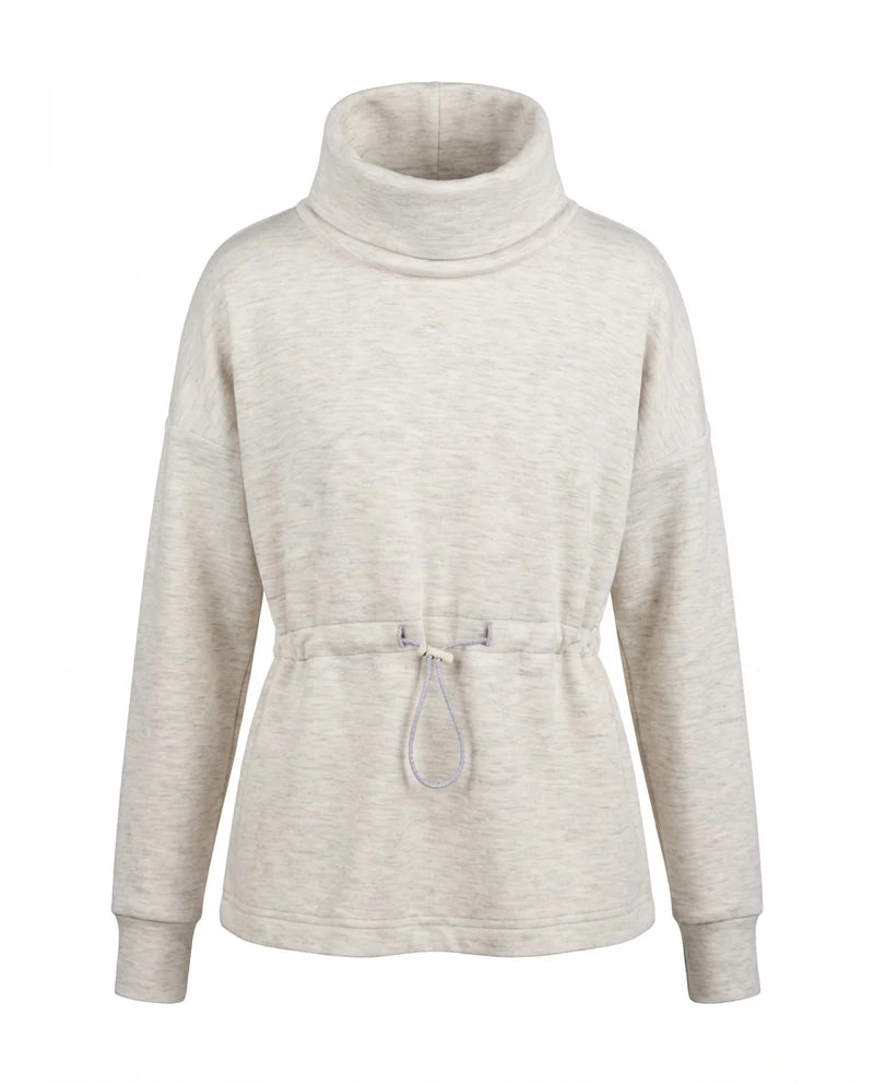Pleat Neil Top in Warm Gray