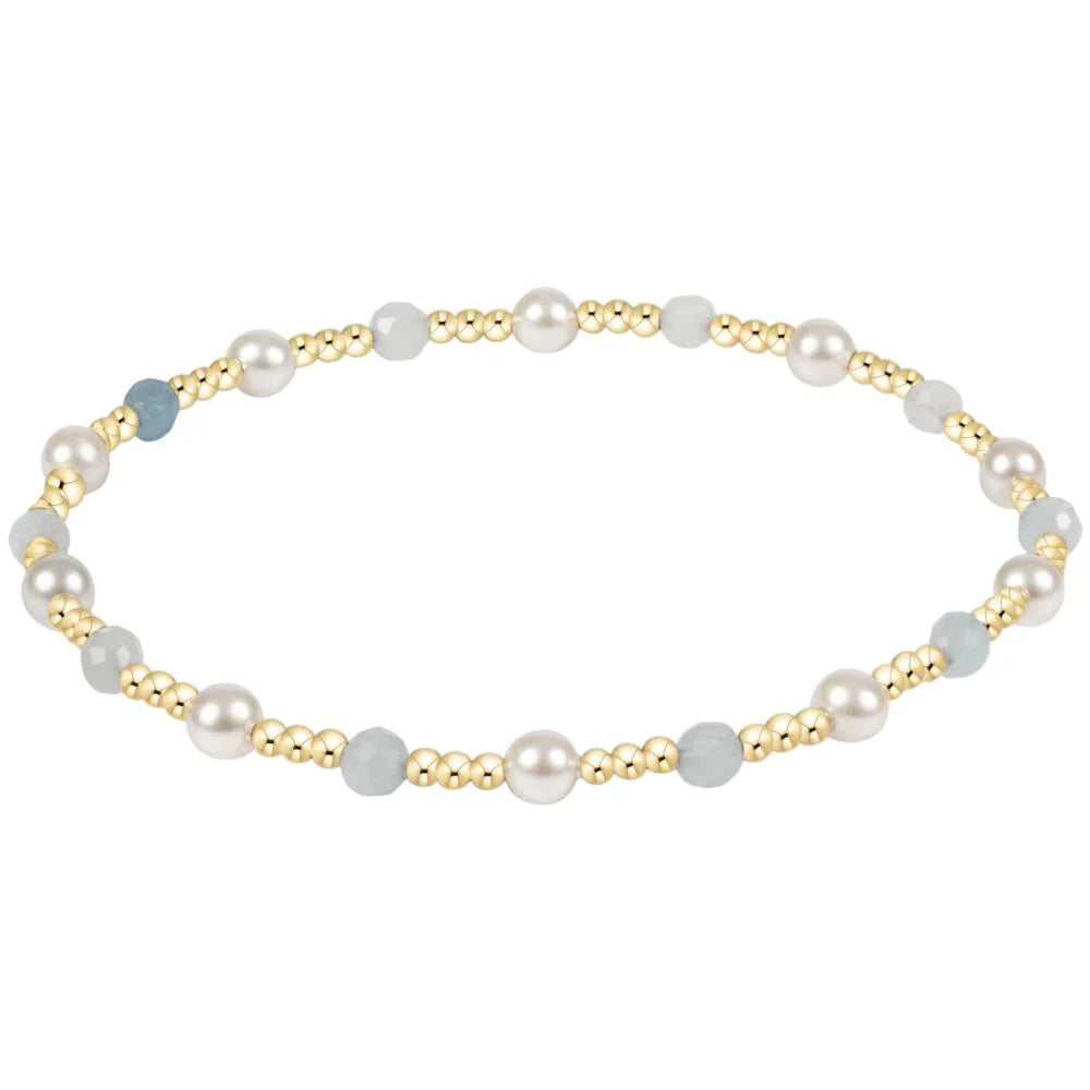 Enewton Pearl Sincerity 4mm Gem Bracelet in Aquamarine