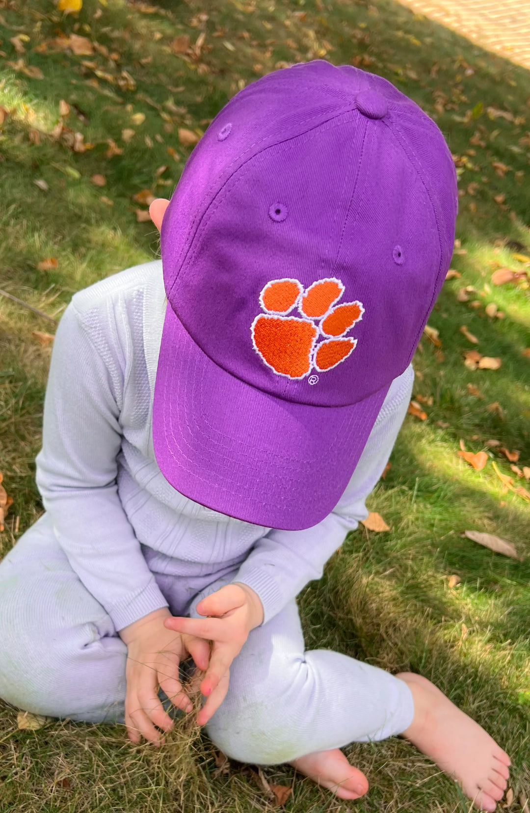 Bits & Bows Clemson Baseball Hat-Baby