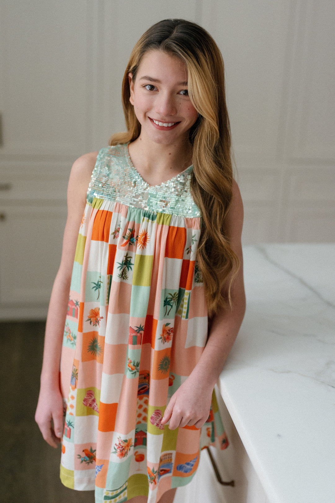 Briton Court Alice Dress in Lime Light