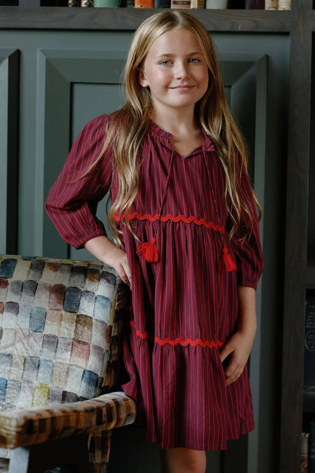 Layla Dress in Burgundy