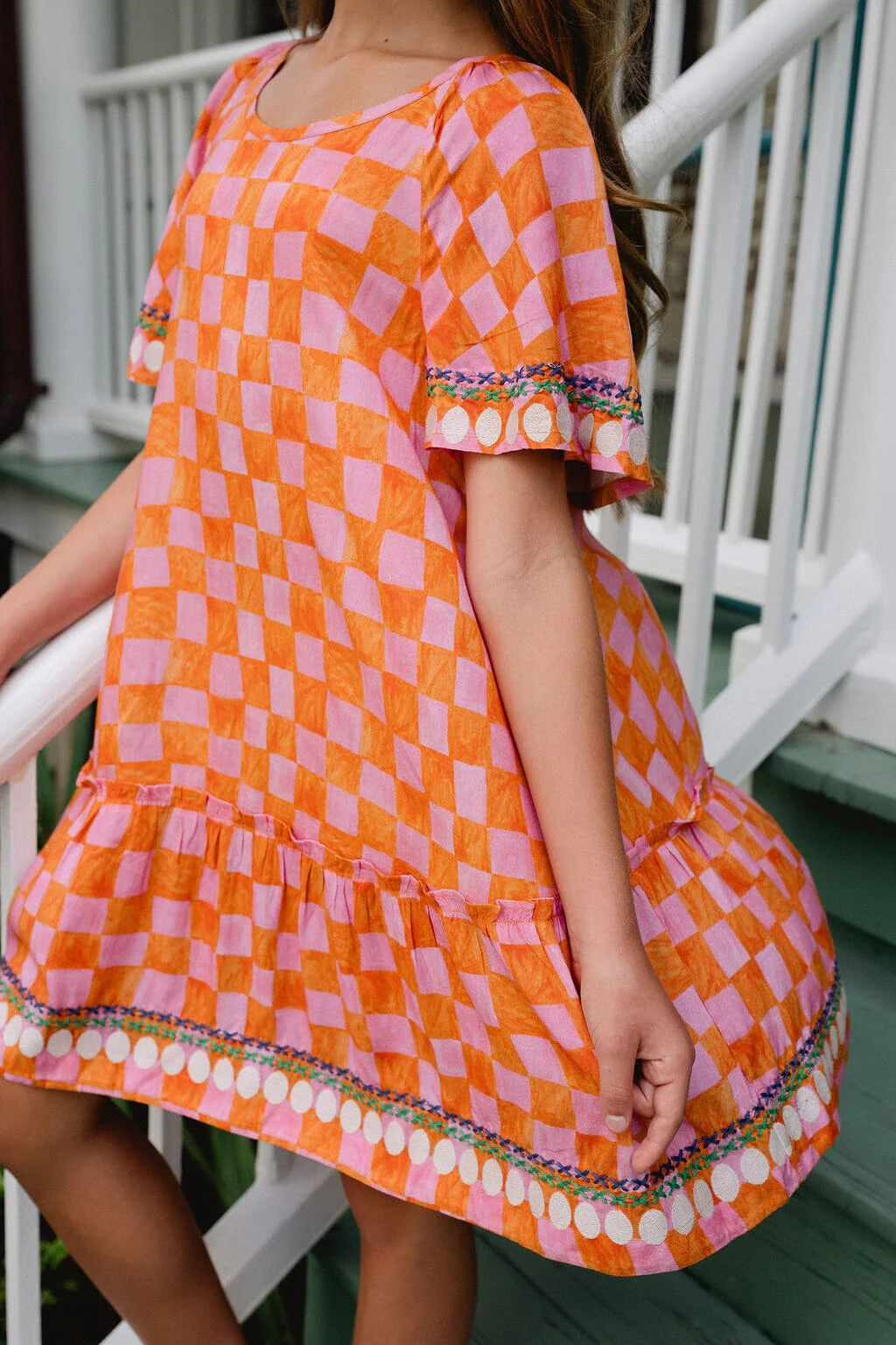 Briton Court Arya Dress in Pink Check