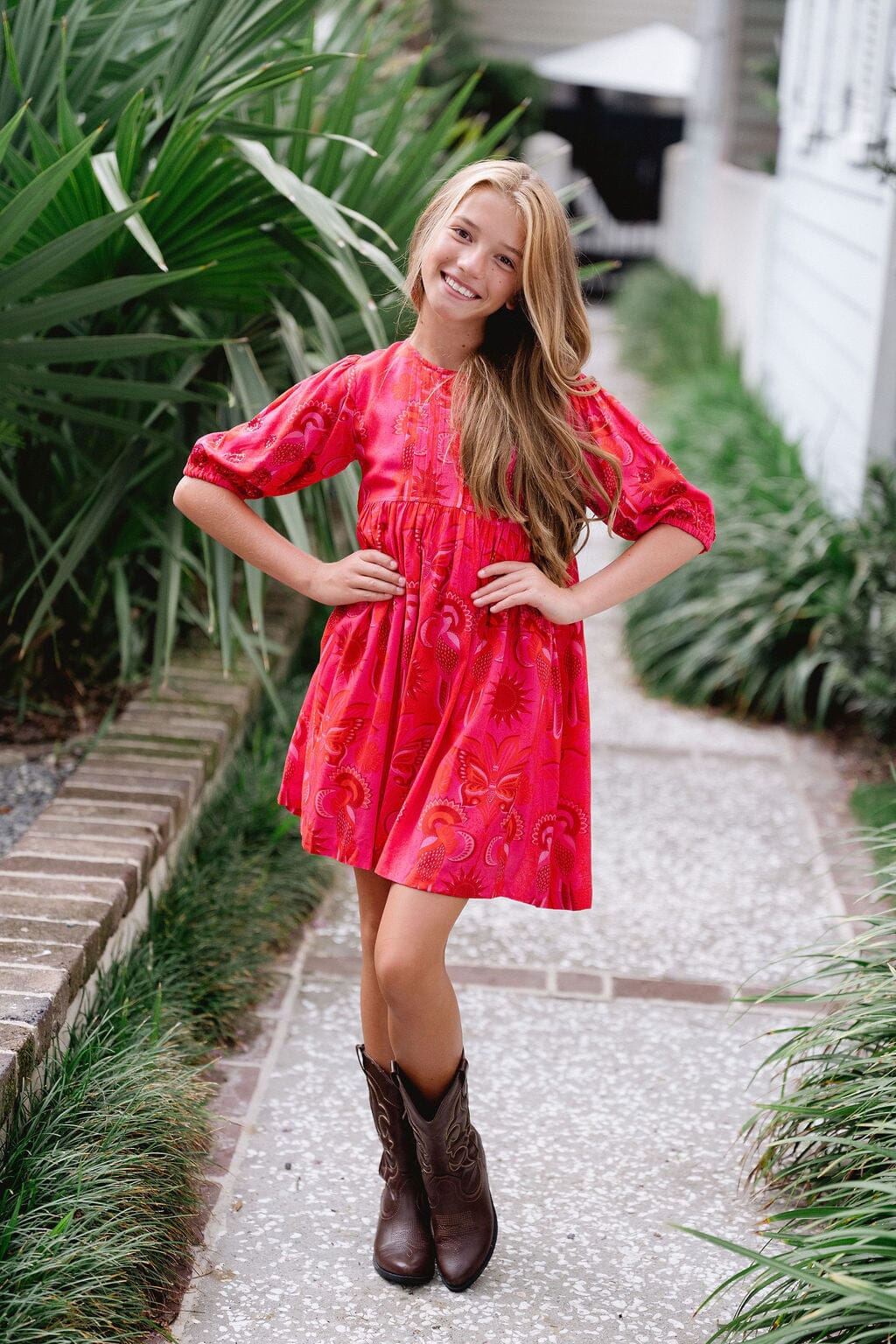 Briton Court Bright Red Eva Dress