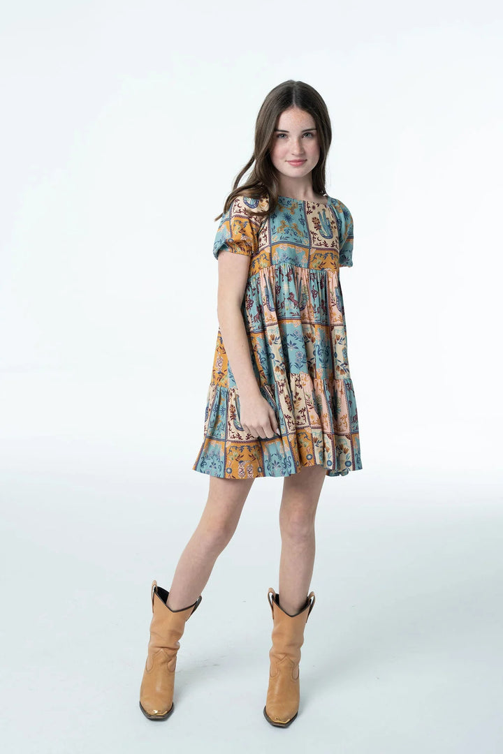 Briton Court Haven Dress in Painted Tiles