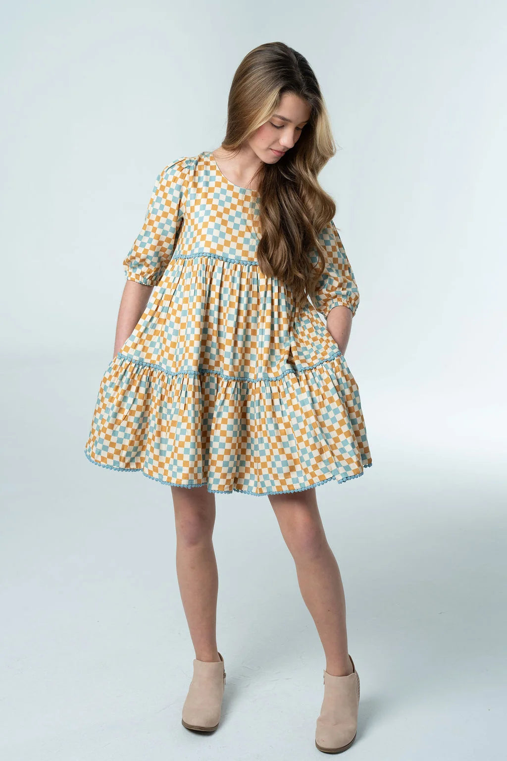 Briton Court Quinn Dress in Muted Taupe