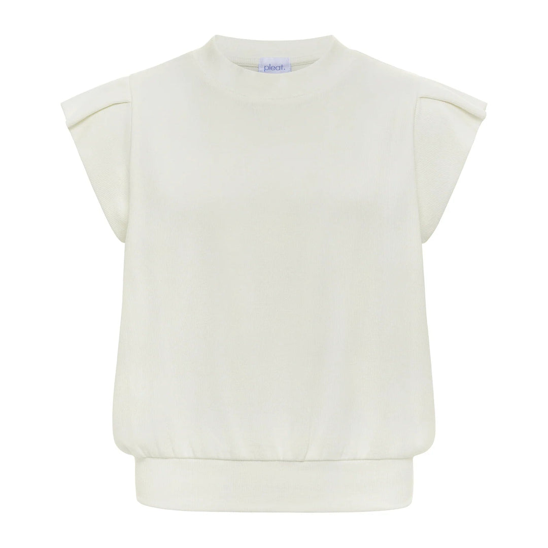 Pleat Olivia Top in White