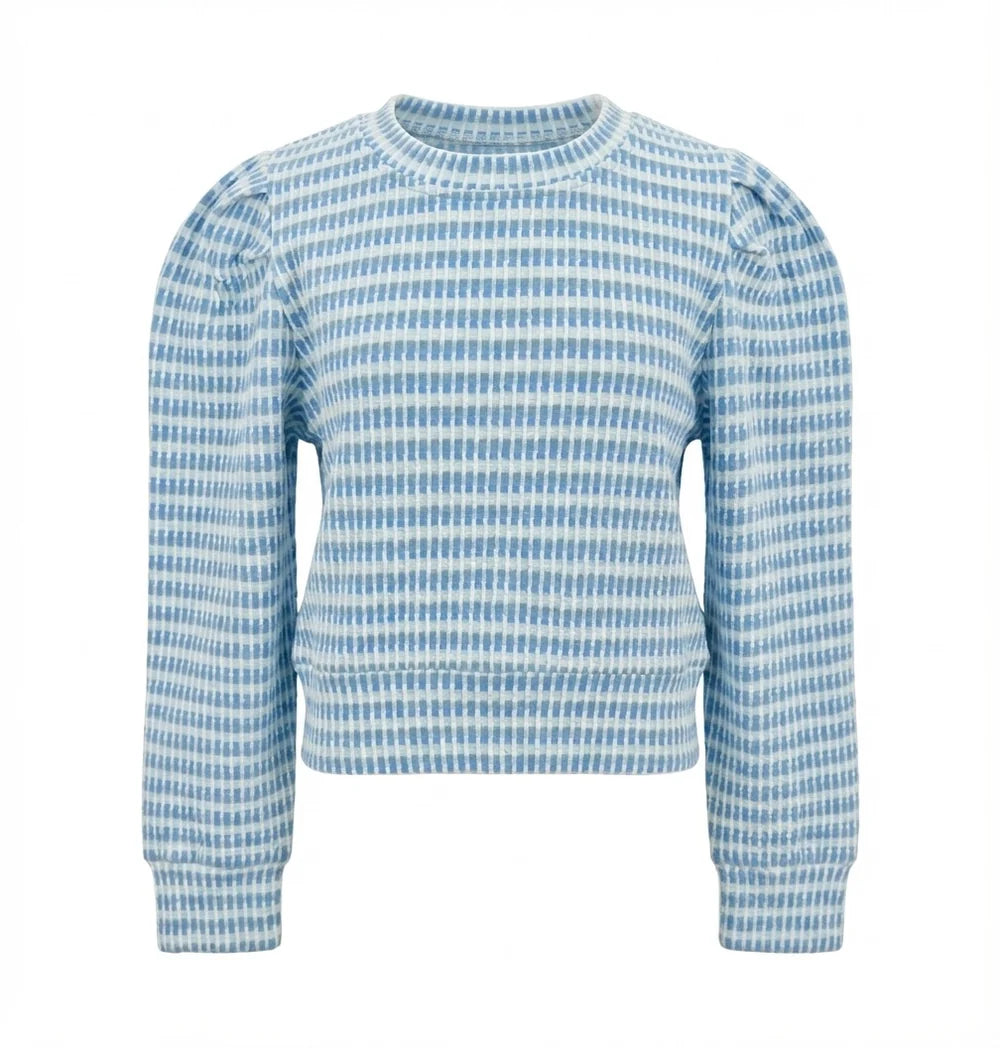 Pleat Peyton Top in Glacier Cream