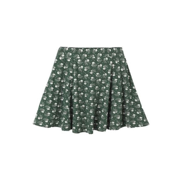 Rylee & Cru Tween Rachel Skirt in Green Ditsy