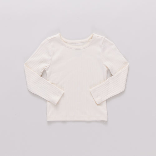 Pink Chicken Seesaw Long Sleeve Rib Tee in Cream