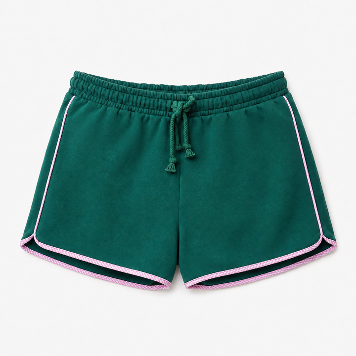 Knit Shorts in Hunter Green