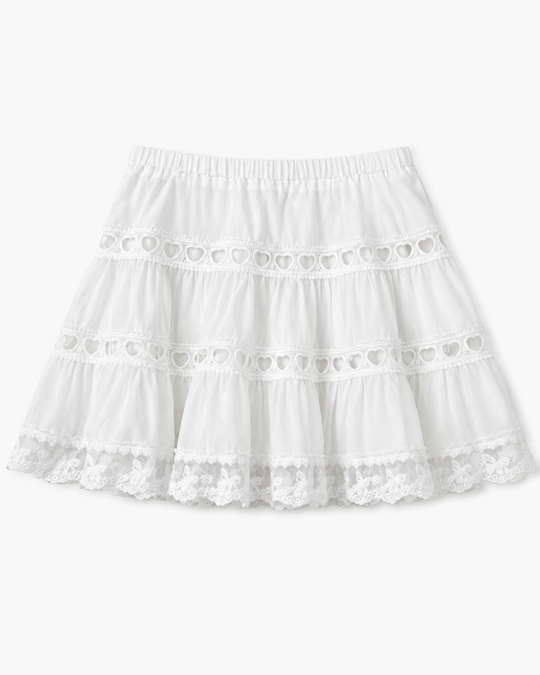 Sofia Heart and Lace Mini Skirt