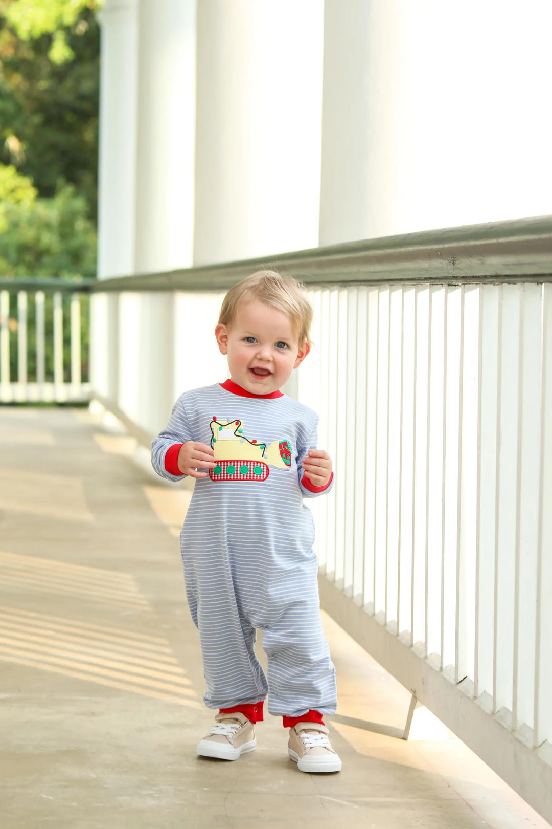 Trotter Street Kids Construction Christmas Romper