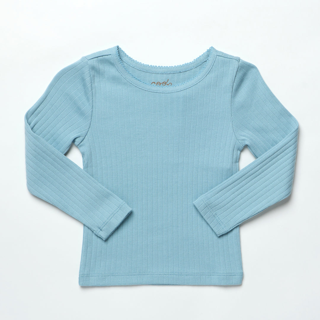 Pink Chicken Seesaw Rib T-shirt in Light Blue
