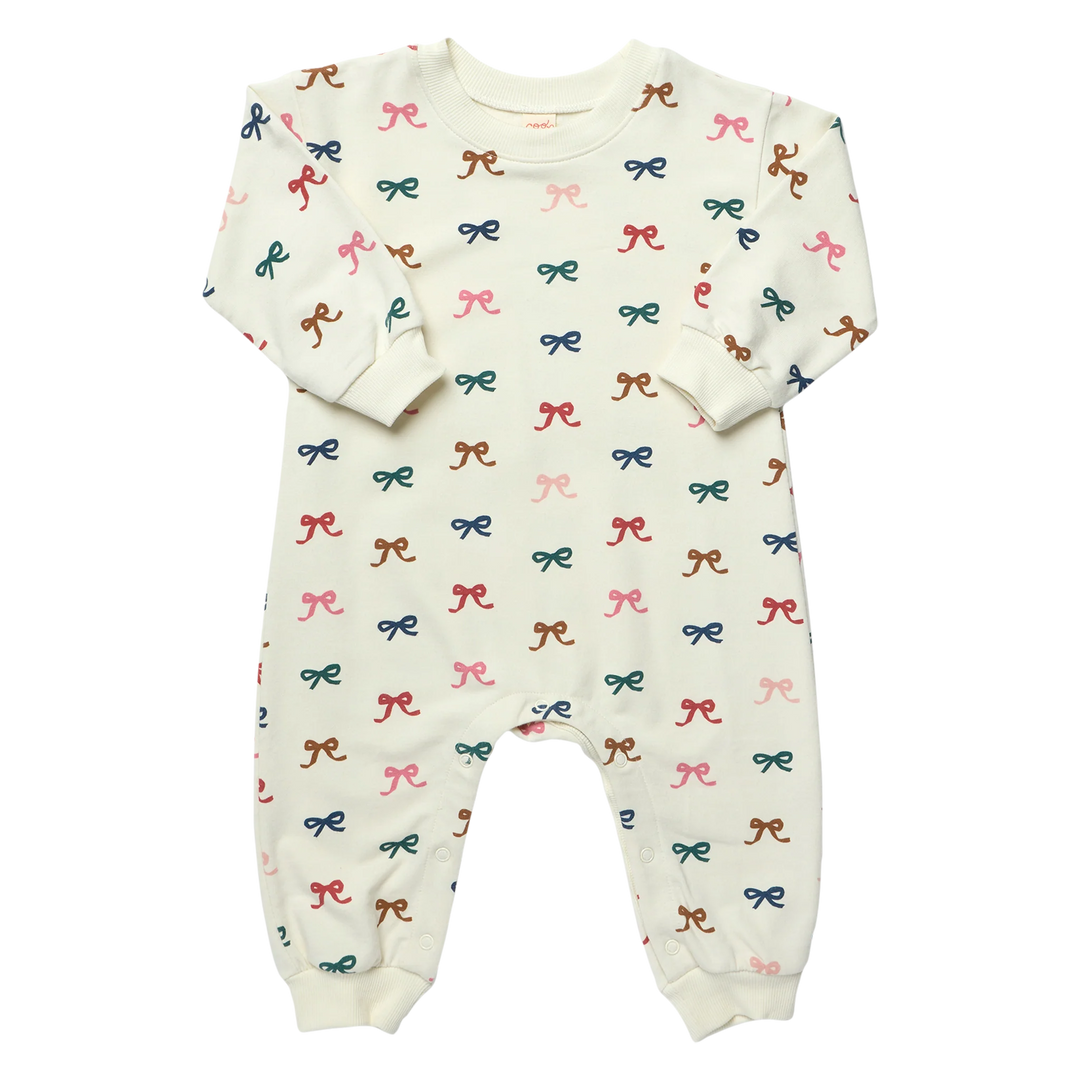 Pink Chicken Baby Runaround Jumpsuit in Tiny Bows