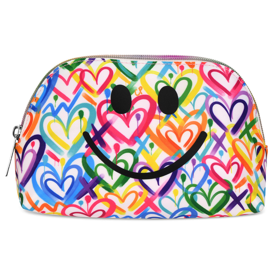 Iscream Corey Paige Hearts Oval Cosmetic Bag