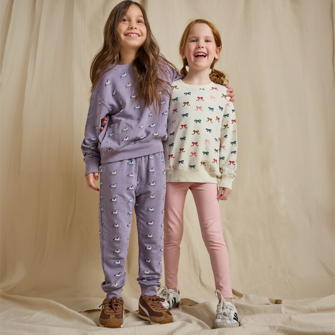 Pink Chicken Play Sweatshirt in Tiny Bows