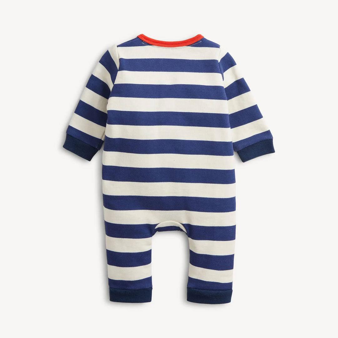 Magnetic Me Navy Stripe French Terry Romper