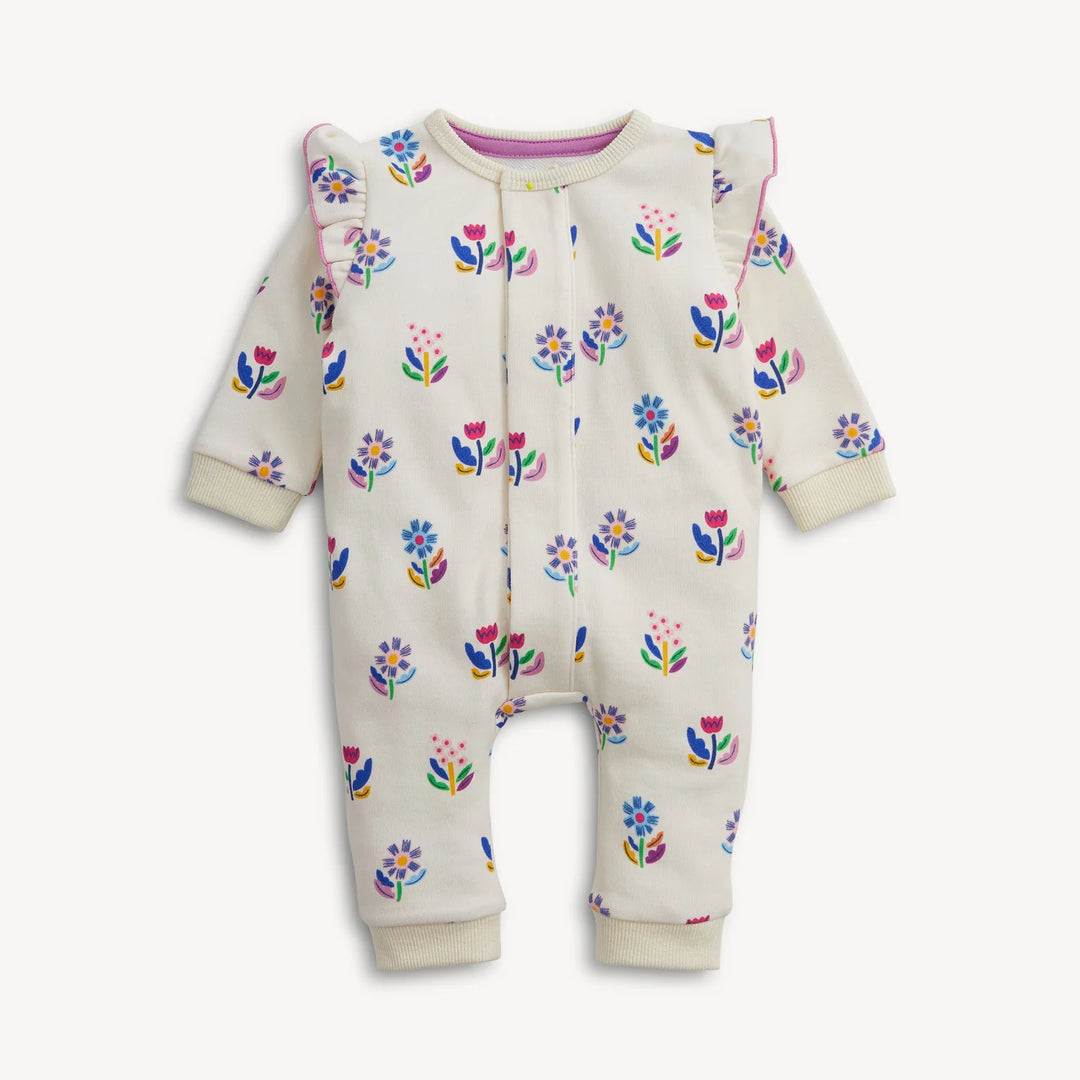 Magnetic Me Floral Ivory Baby Romper
