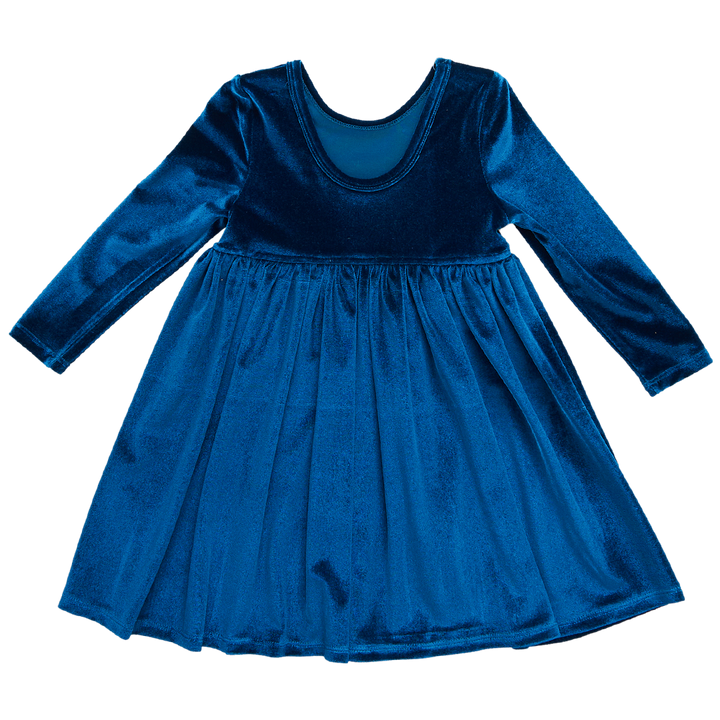 Pink Chicken Velour Steph Dress in Midnight Blue (sizes 7-10)