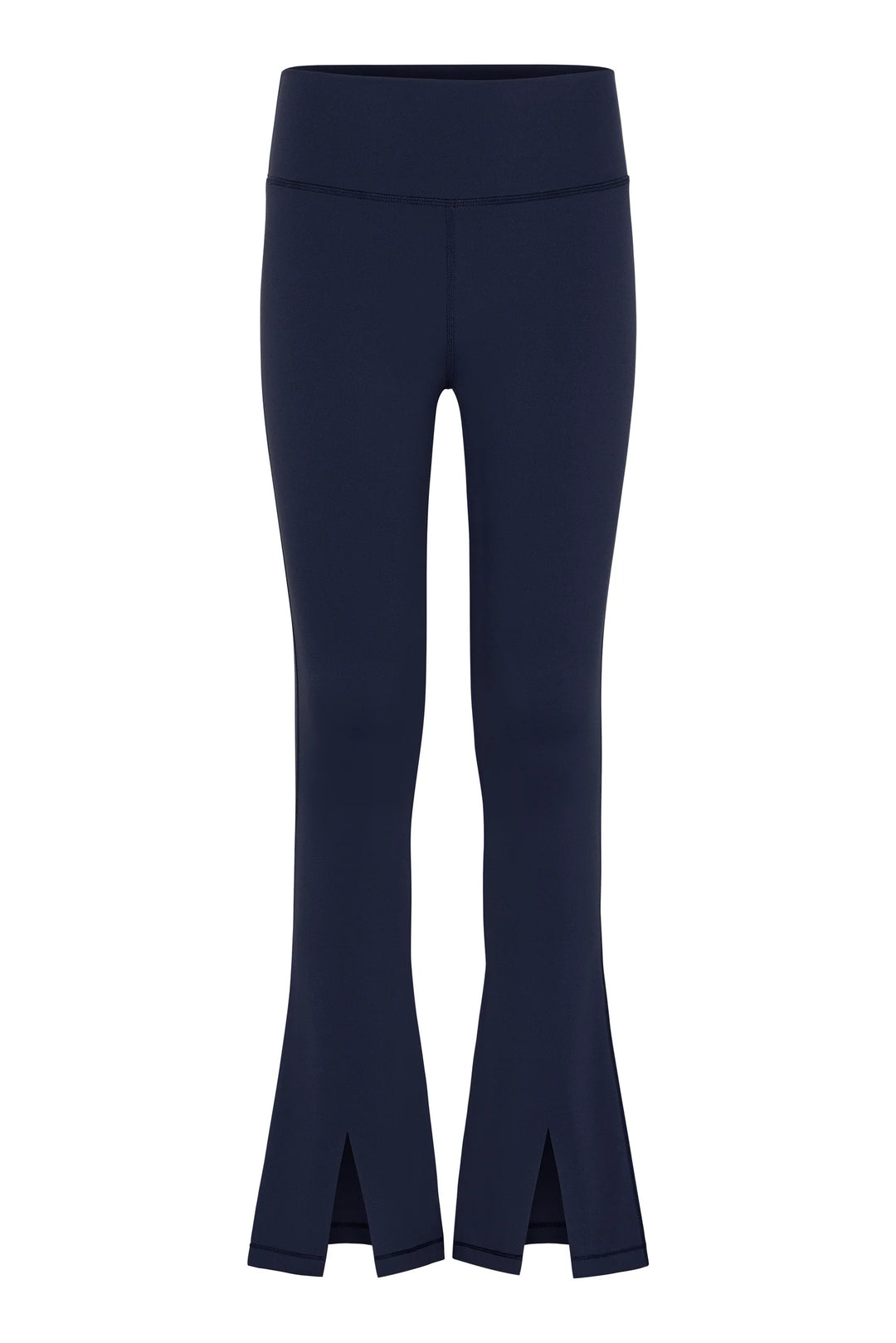 Pleat Adele Split Flare Leggings in Navy