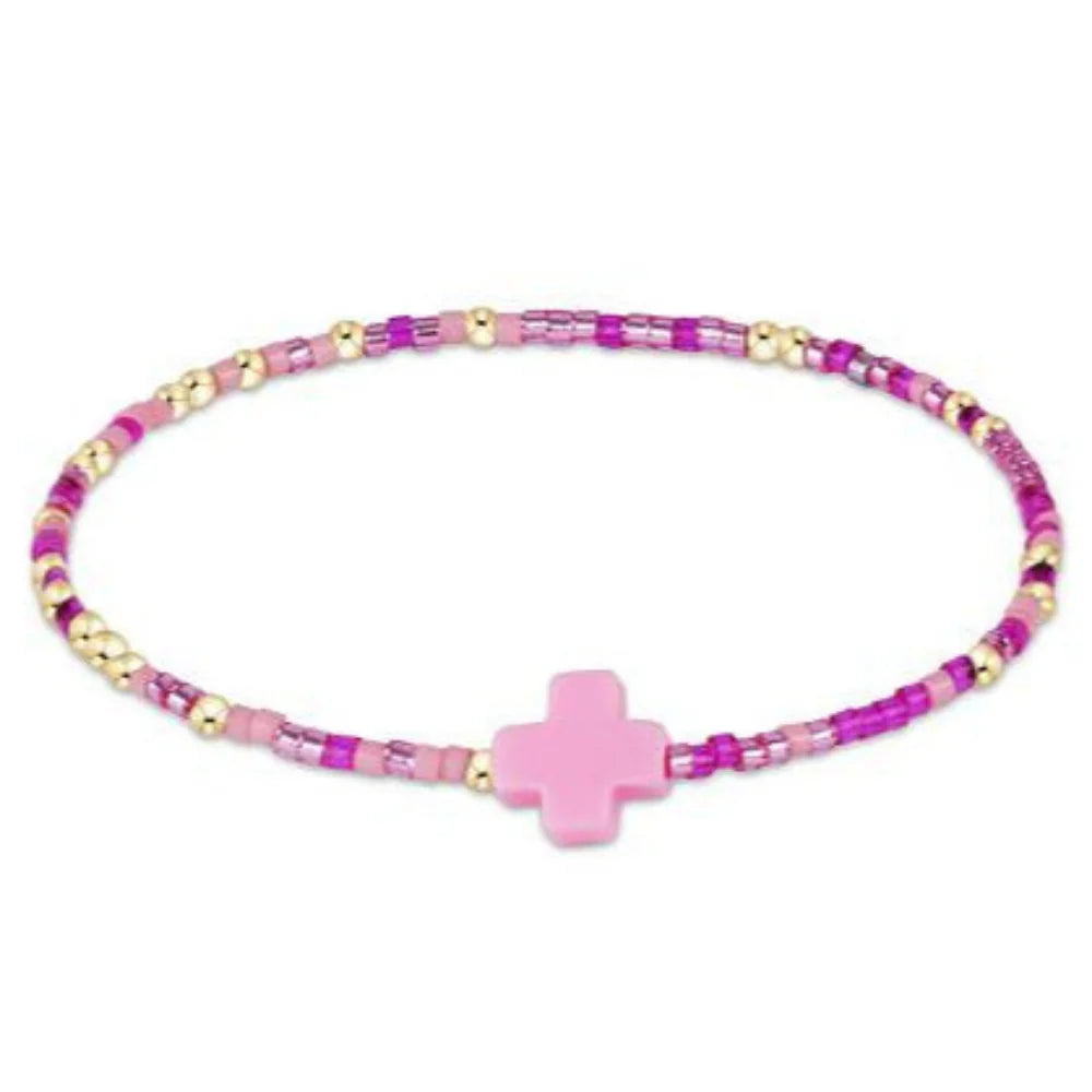 Egirl Hope Unwritten Cross Bracelet in Back to the Fuchsia
