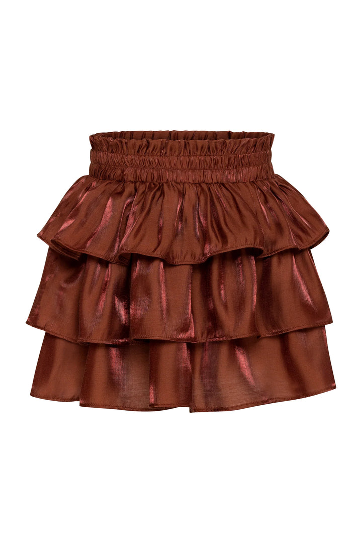 Pleat Luna Skirt in Chestnut