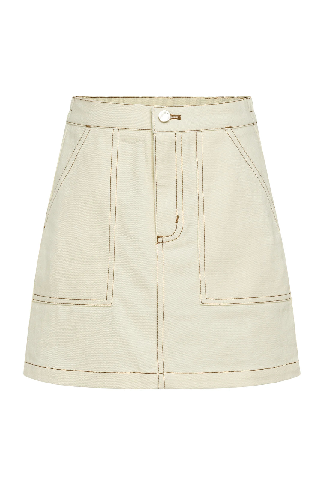 Pleat Sydney Skirt in Cream