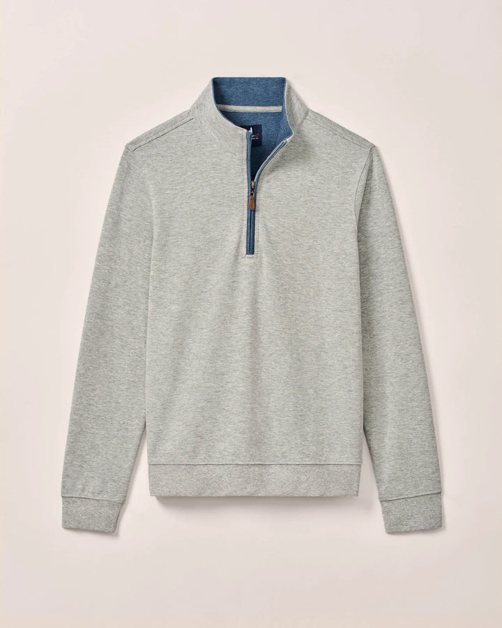 Johnnie O Sully Quarter Zip in Light Grey