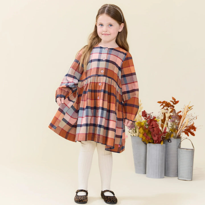 Mae Dress in Hayride Plaid (size 3-6)