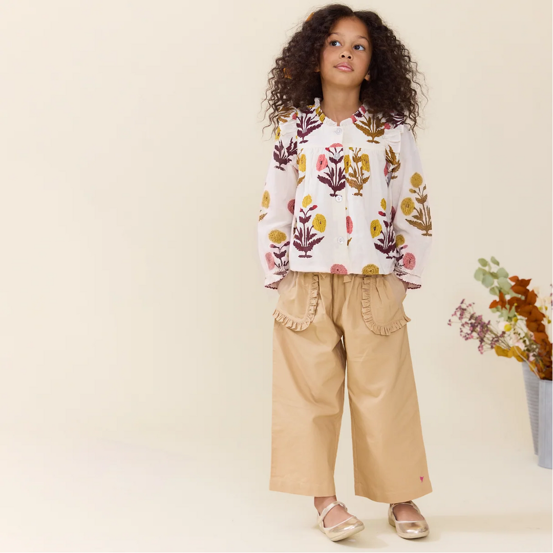 Kalani Button Up Top in Harvest Dandelion