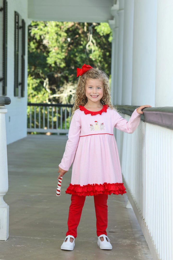 Trotter Street Kids Gingerbread Ruffle Pant Set