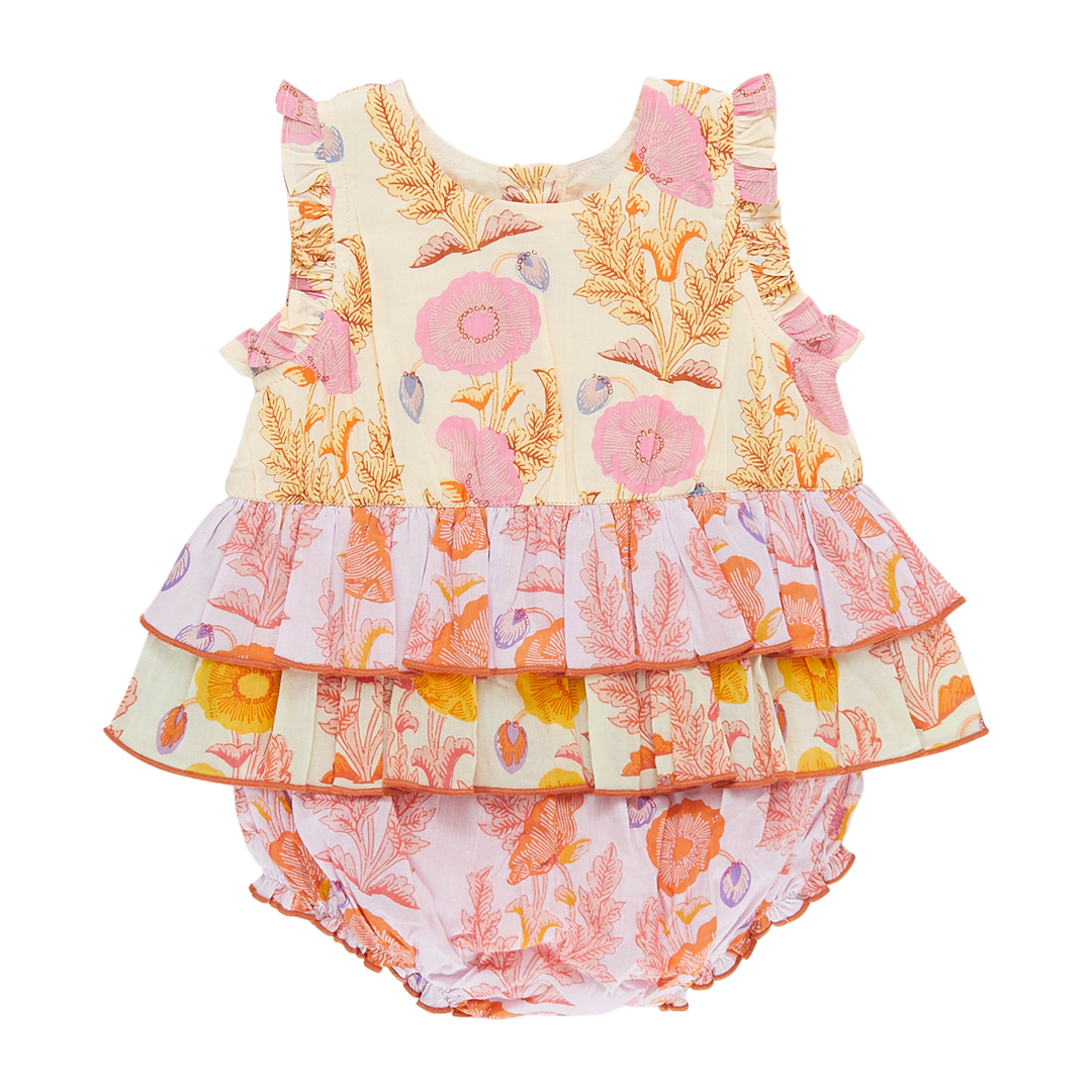 Pink Chicken Baby Gilded Floral Heidi Bubble