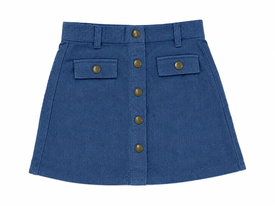 Halston Skirt- Blue Cord