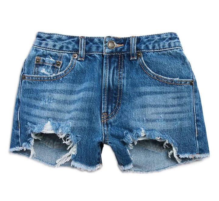 Katie J Malibu Short in Dark Wash Denim