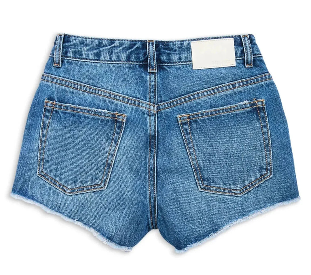 Katie J Malibu Short in Dark Wash Denim