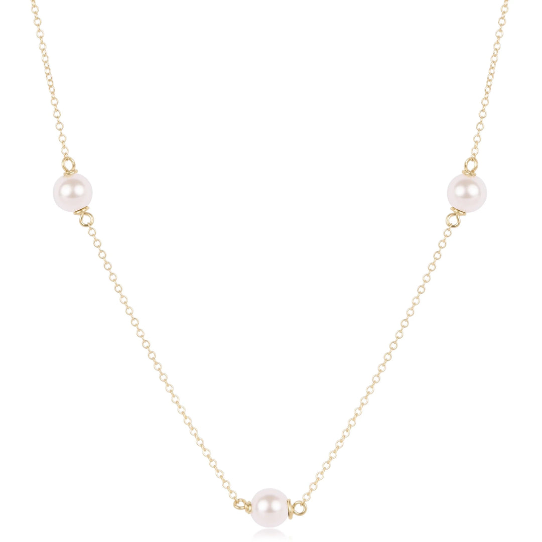 Enewton 17" Choker Simplicity Chain Gold with Pearl