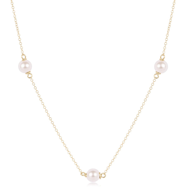Enewton 17" Choker Simplicity Chain Gold with Pearl