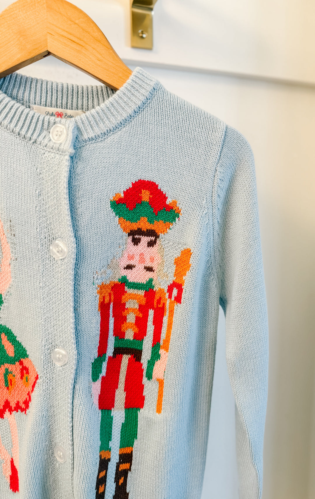 Lulu Bebe Blue Nutcracker Knit Sweater