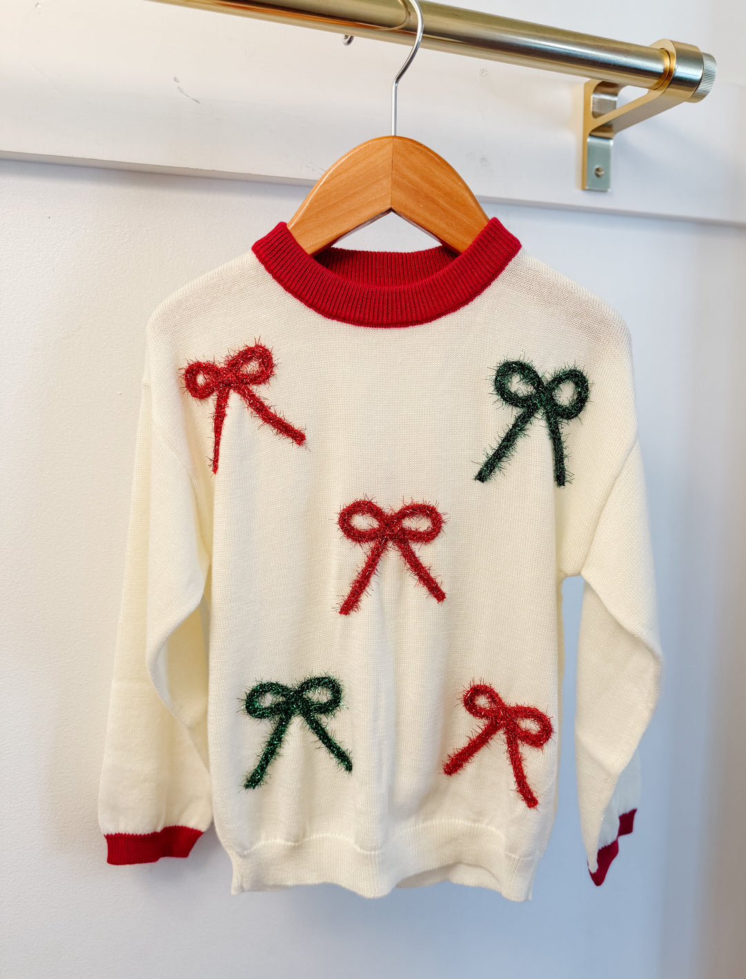 Lulu Bebe Christmas Bows Sweater