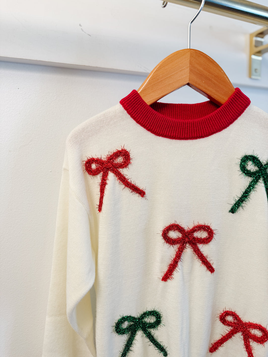 Lulu Bebe Christmas Bows Sweater